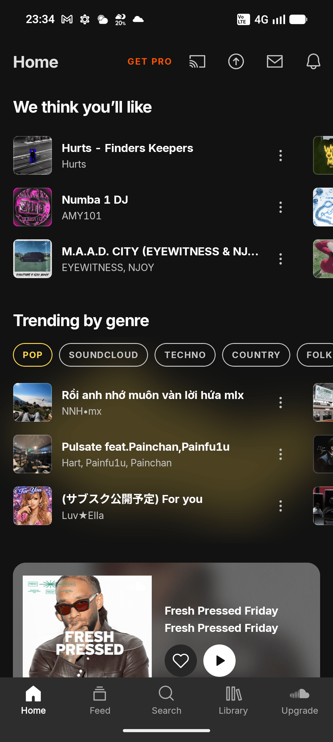 SoundCloud ホーム