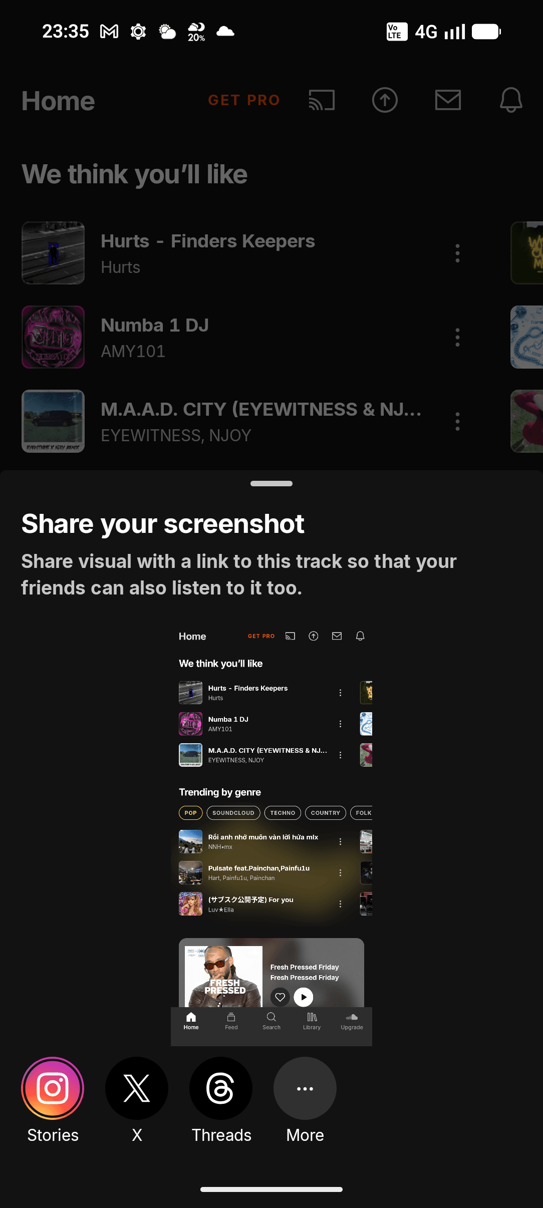 SoundCloud ホーム